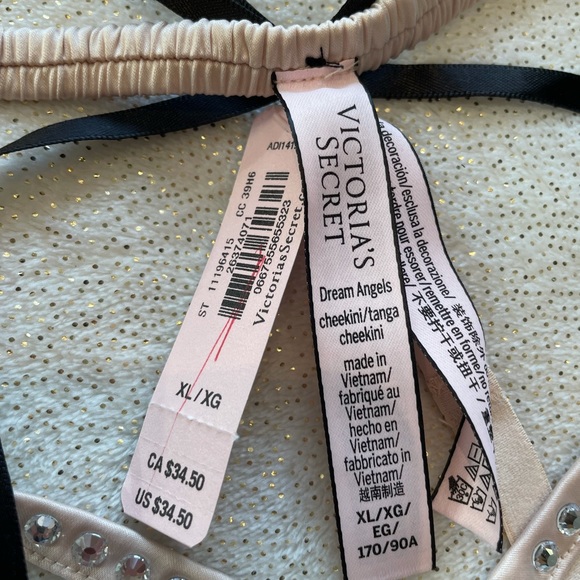 NWT Victoria’s Secret Dream Angels Strappy Satin Shine Cheekini Panty - Picture 8 of 8